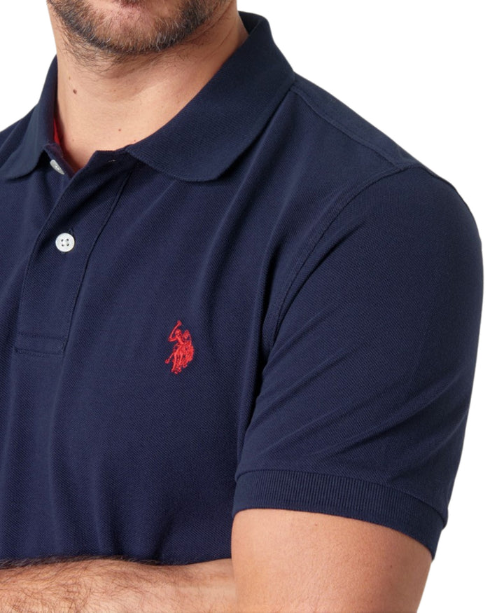 U.S. Polo Assn. T-Shirt Logo Fronte e Retro Cotone Blu 2