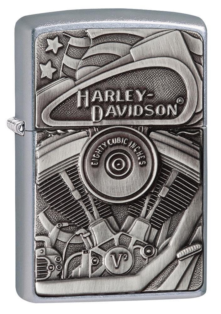 Zippo Harley Placca Argento uomo donna 29266