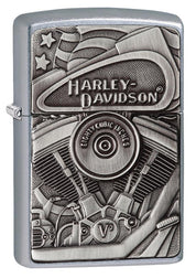 Zippo Harley Placca Argento uomo donna 29266