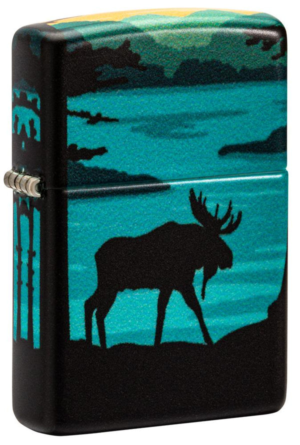 Zippo Moose Landscape 540 Colori Alce Nero Unisex