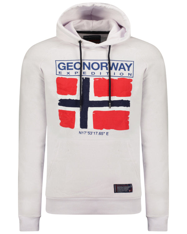Geographical Norway Felpa Geonorway Con Cappuccio Bianco Uomo