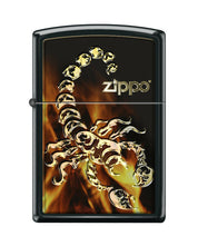 Zippo Golden Scorpion Nero uomo donna made in usa 21b001