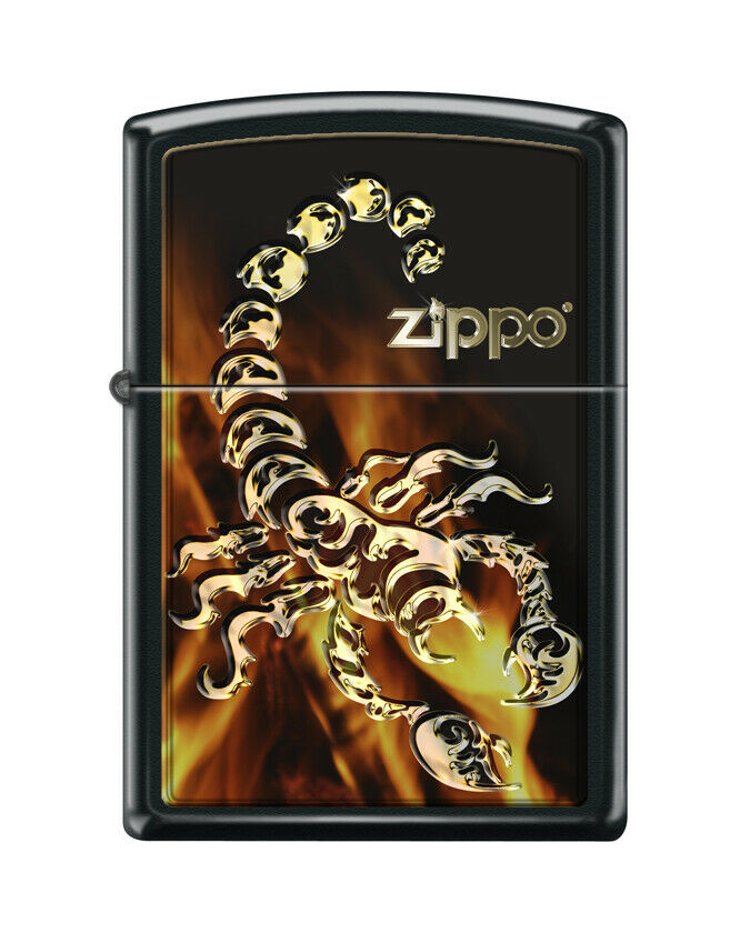 Zippo Golden Scorpion Nero uomo donna made in usa 21b001